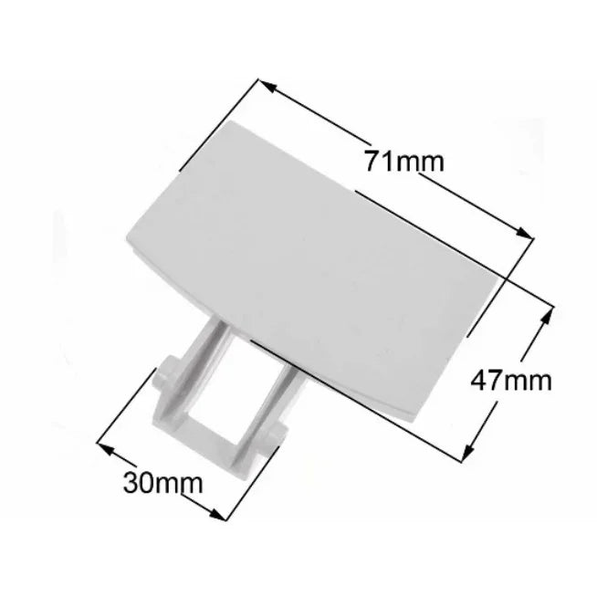 Washing Machine Door Handle for Zanussi FL FLS FJ FJS WJS WD WDT TDS - 1246048001, 1246048209 - Mersey Spares