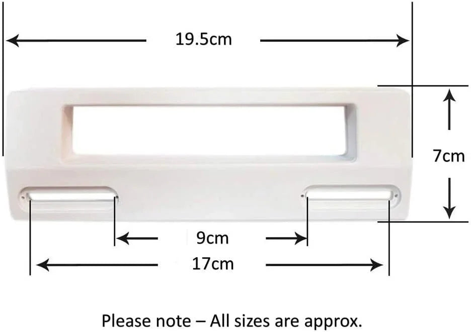 Universal Adjustable Fridge Freezer Door Handle (195mm long, White) - Mersey Spares