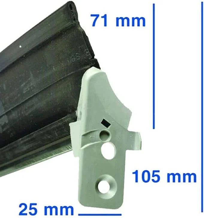 Lower Door Seal Rubber Gasket for Neff, Siemens Dishwashers (550mm, Alt to 298534, 00298534, ES502822) - Mersey Spares