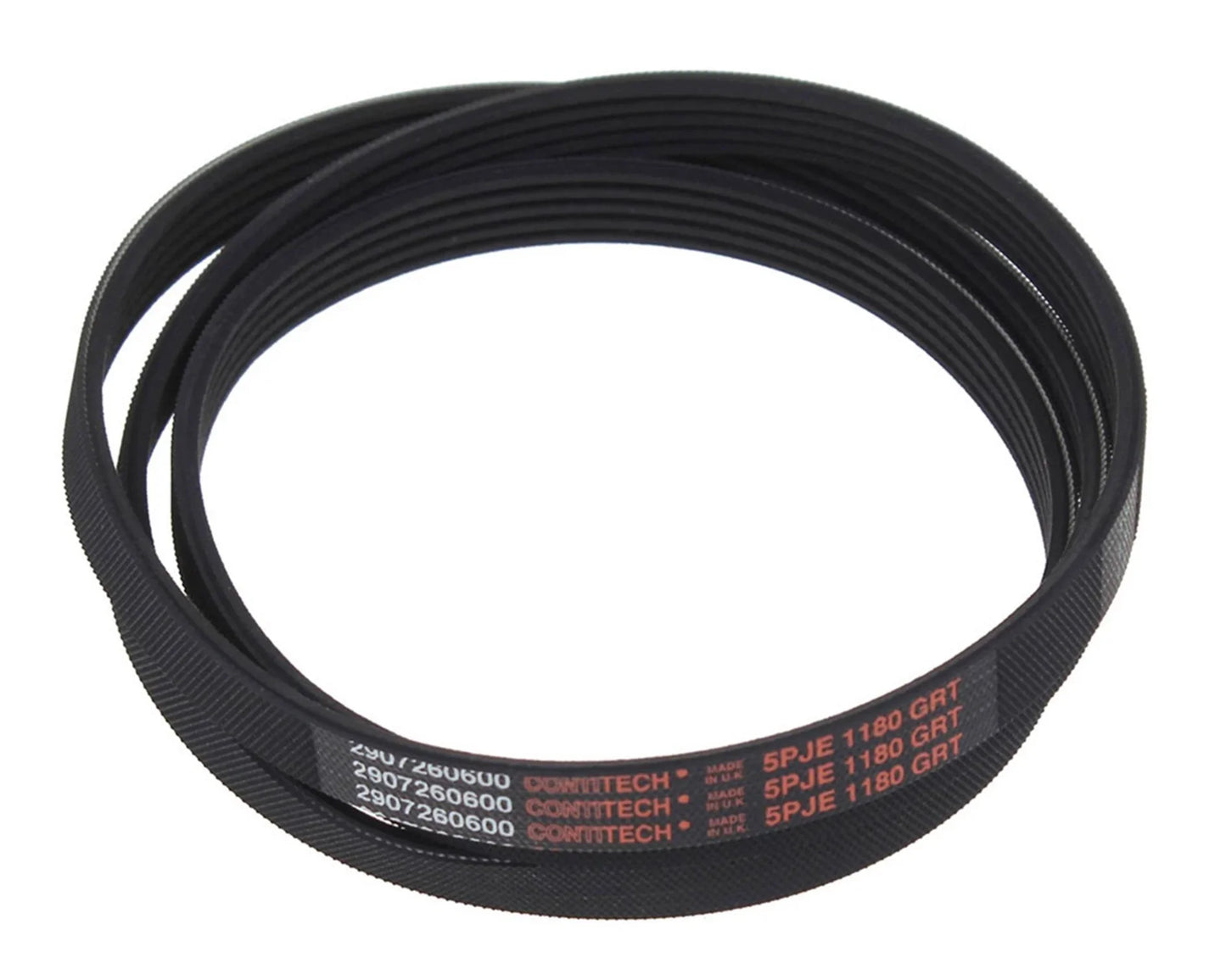 Genuine Beko Washing Machine Drive Belt 5JPE 1180 HF / J5 - 2907260600, 2466300202, ES1751154 - Mersey Spares