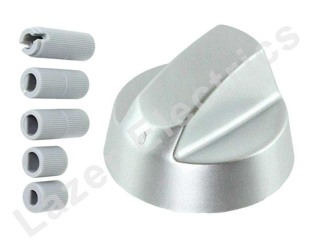 Silver Grey Control Knobs / Dials for Zanussi Oven Cooker & Hob Pack of 4 - Mersey Spares