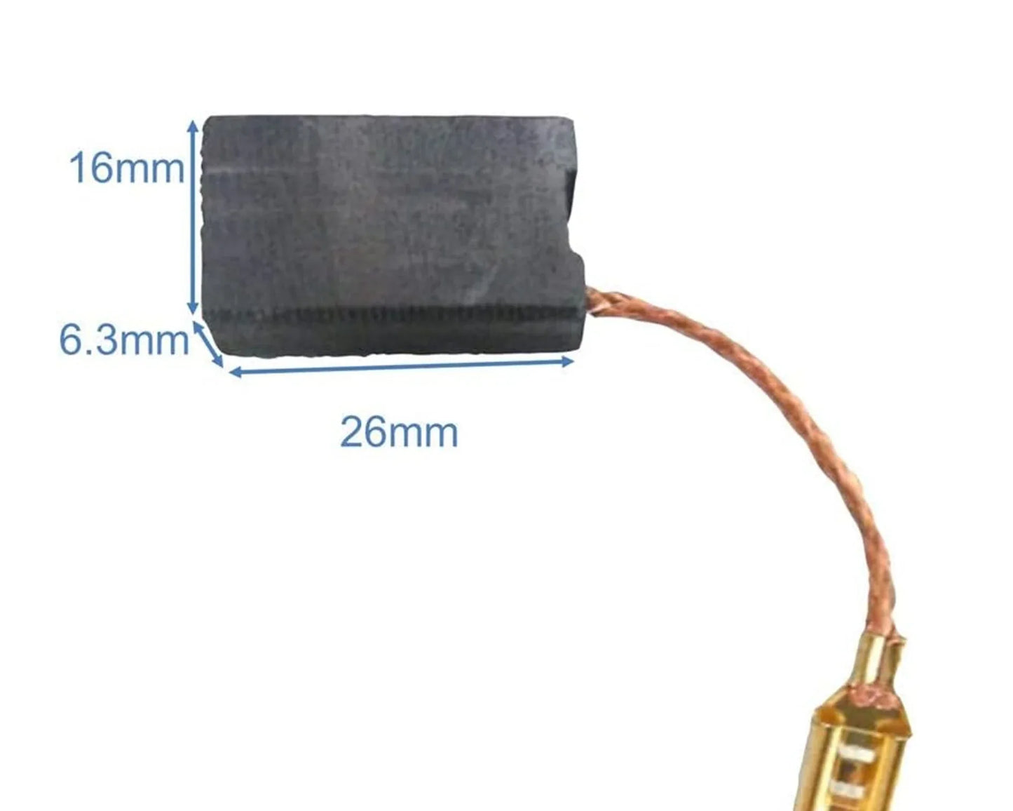 Motor Carbon Brushes Spare Part for Bosch GSH 11E GBH 11DE GSH 10C MH 10-SE - 1617014126 - Mersey Spares