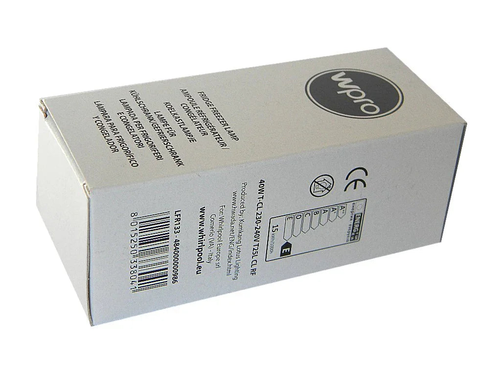 Hotpoint MSZ801HA MSZ801UK Fridge Freezer 40W Lamp Light Bulb T Click - Mersey Spares