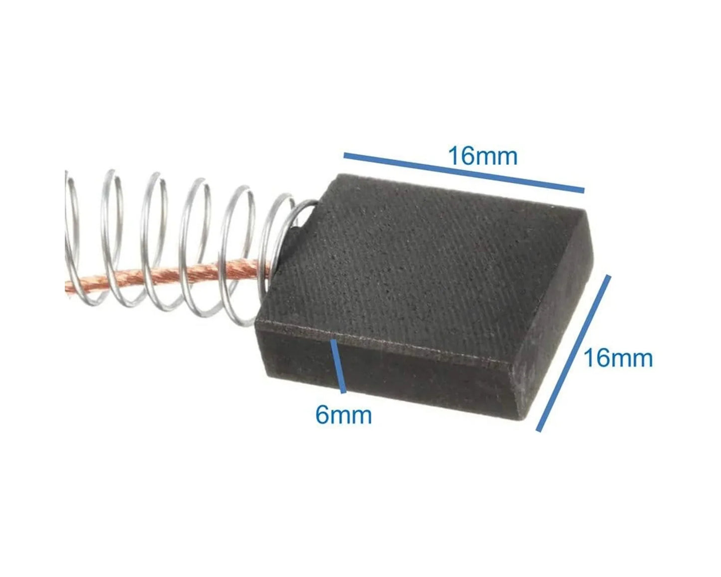 Carbon Brushes For Titan Hedge Trimmer 60cm TTB357GHT 6 x 16 x 16mm Type - Mersey Spares