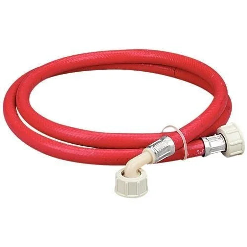 Washing Machine Hot Water Fill Hose Red 1.5m Fits most makes - Mersey Spares