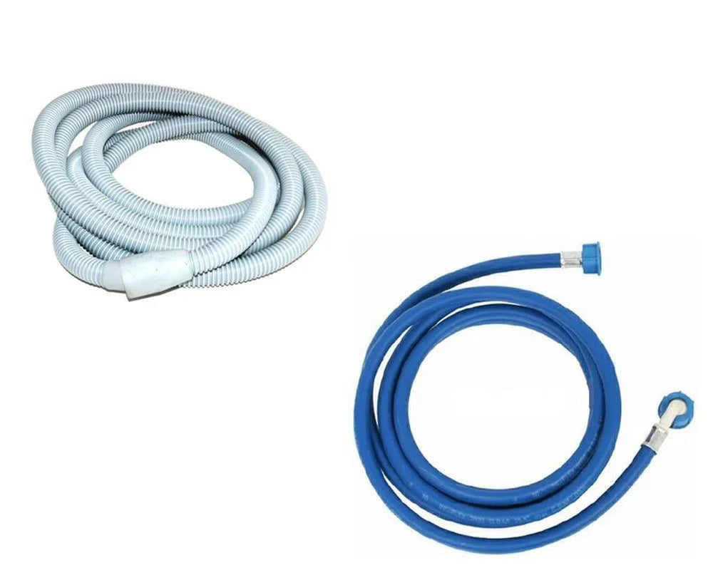 Washing Machine Dishwasher Water Inlet & Drain Hose Waste Pipe 3.5 Metre Kit - Mersey Spares
