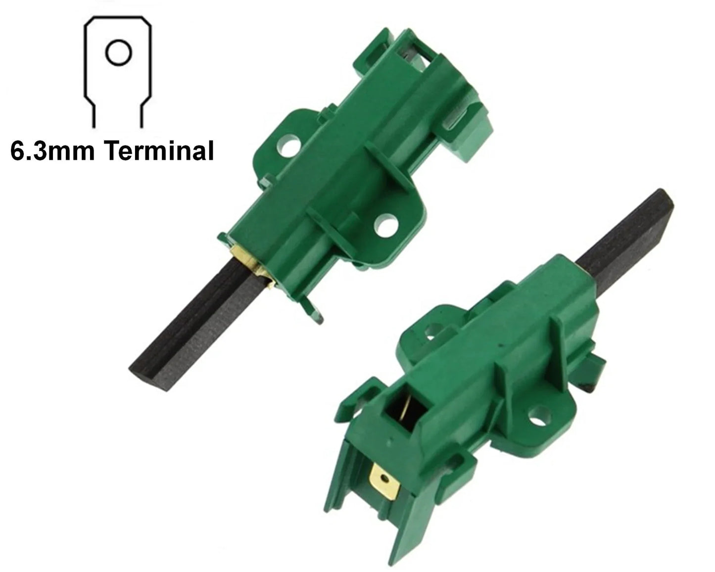 Washing Machine Green Carbon Brushes Spares Parts For Beko 371202405, 371202407 - Mersey Spares