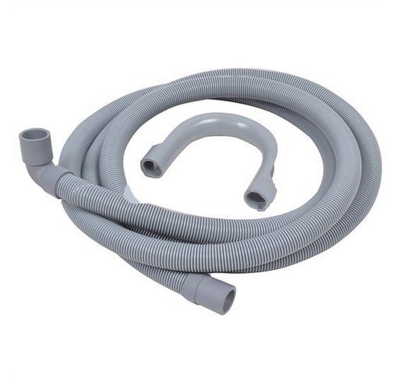 For CREDA Washing Machine Dishwasher Drain Hose 2.5 Metre 90° 90DEG 19mm / 22mm - Mersey Spares