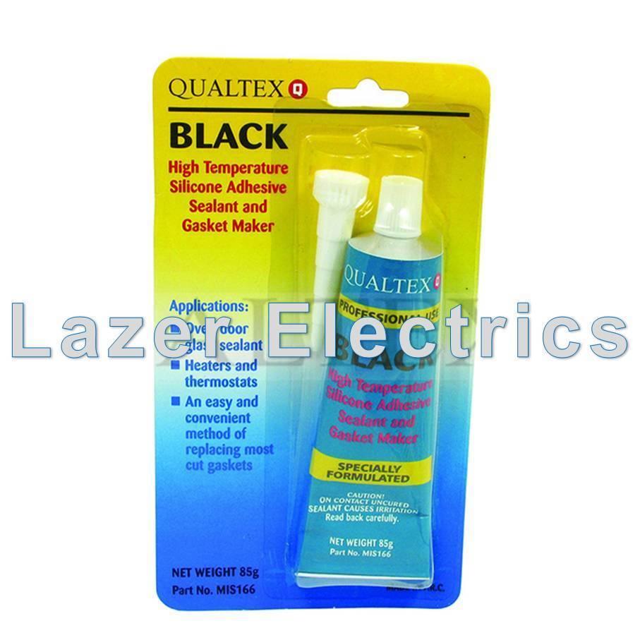 OVEN GLASS DOOR GLUE High Temperature Heat Resistant Silicone ADHESIVE BLACK - Mersey Spares