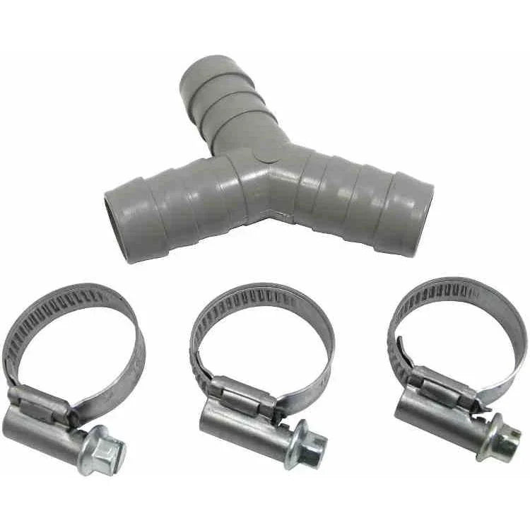 Washing Machine Drain Hose Y Piece Joiner Connector Kit - Mersey Spares