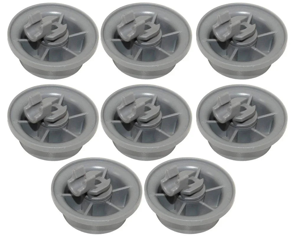 8 x Genuine Beko Dishwasher Lower Basket Rail Wheels 1885900600 - Mersey Spares