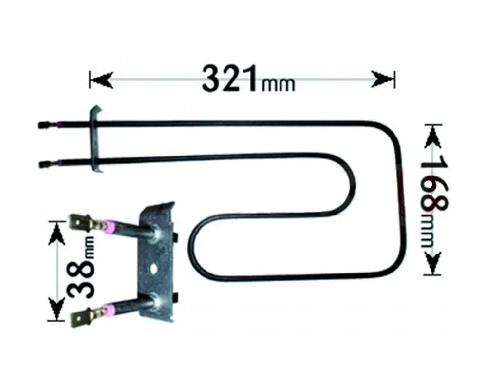 For Belling Cannon Jackson Grill Oven Element C00233740 - Mersey Spares