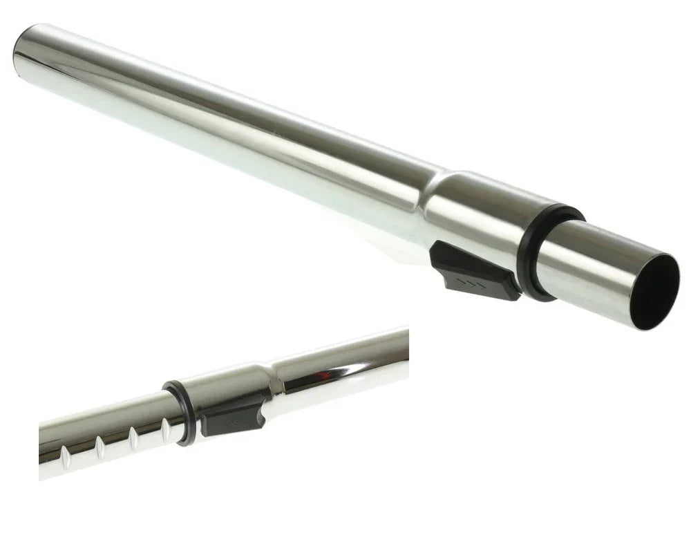 Universal Telescopic Extension Tube Adjustable Rod Chrome Vacuum Pole 32mm - Mersey Spares