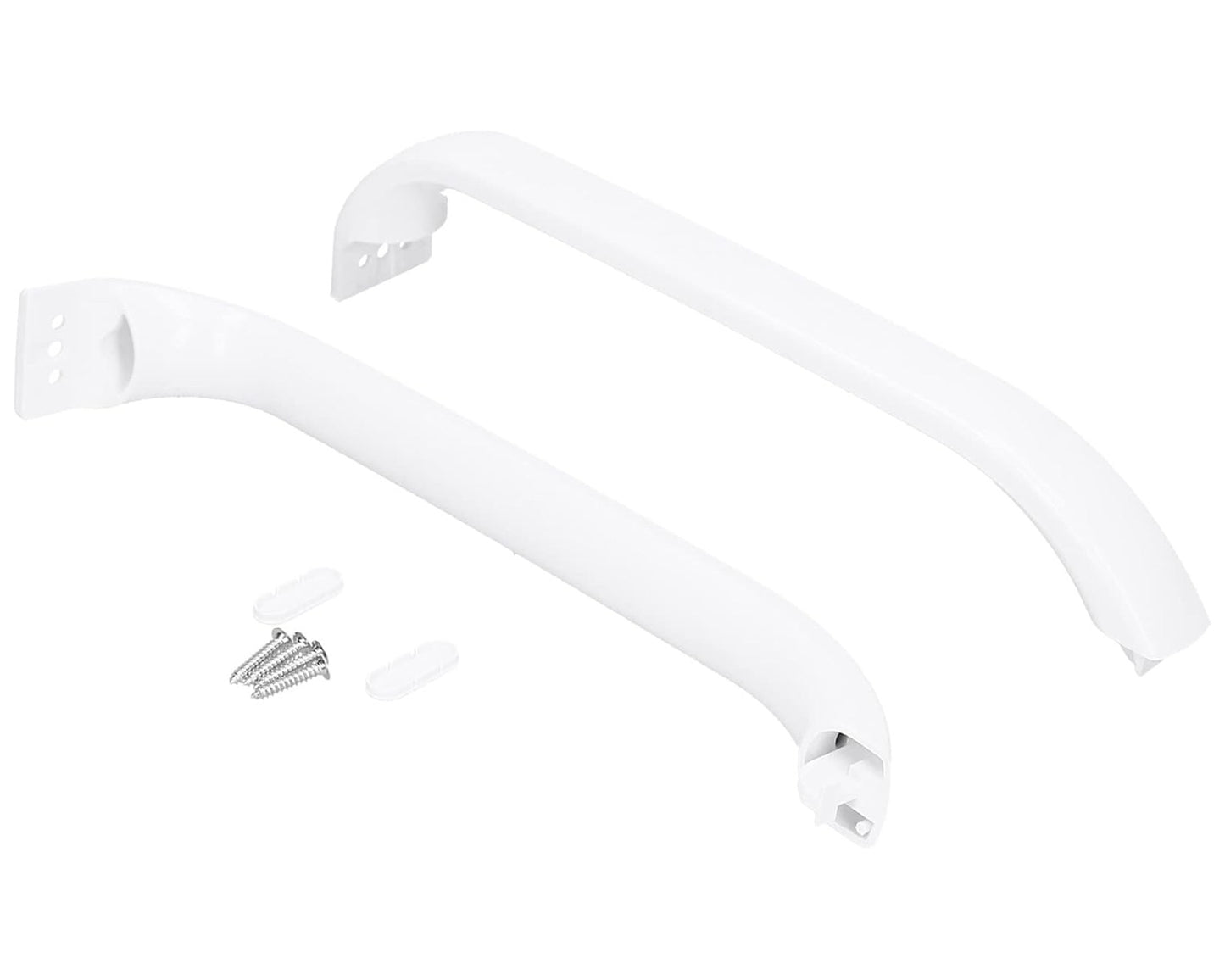 Door Handle Kit for Bosch Neff & Siemens Fridge Freezers White,  2 Pack - 369542, 00369542, 265975, 00265975, 1418349OH