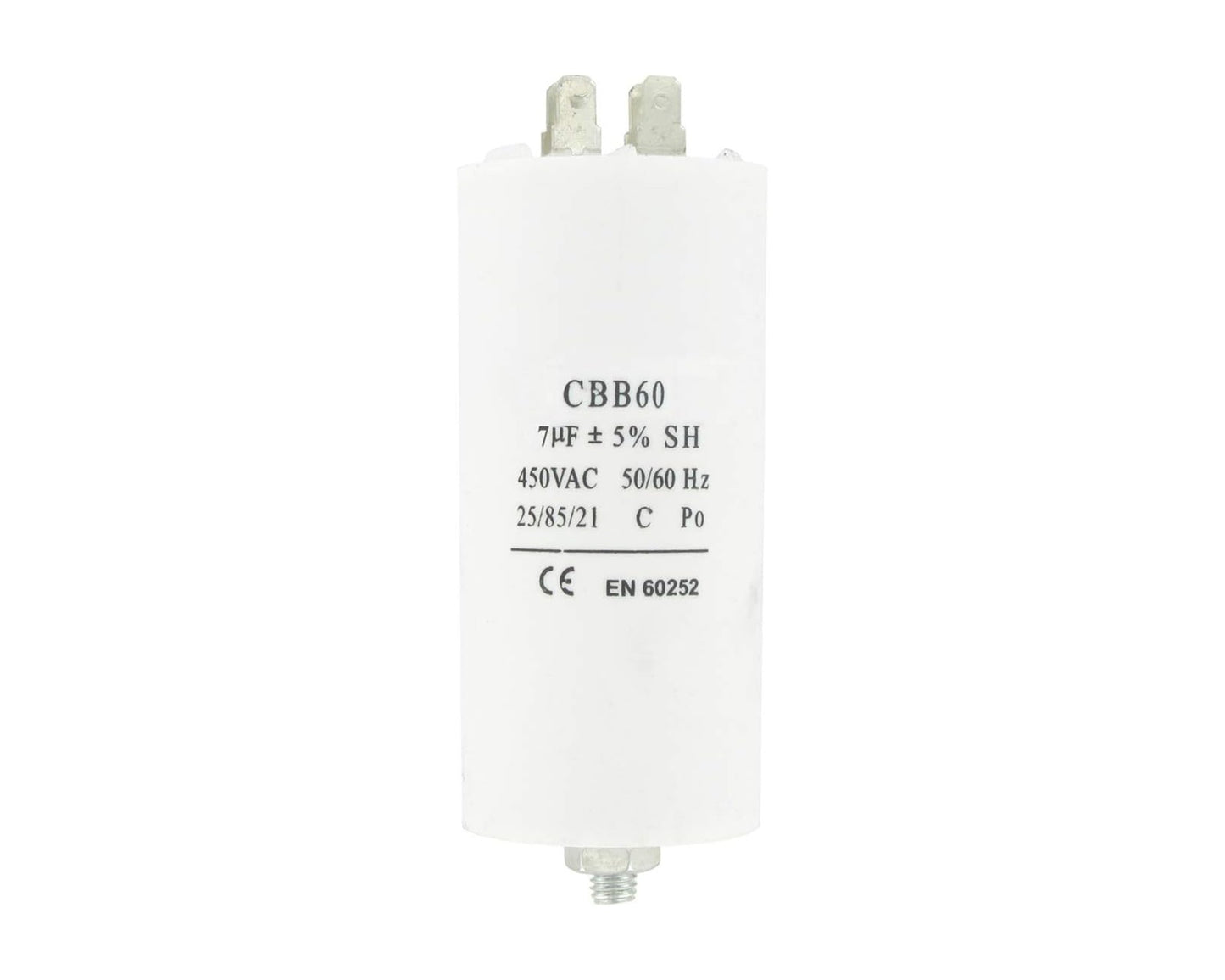 7uF, 7MFD Universal Microfarad Capacitor CBB60, 450VAC EN60252