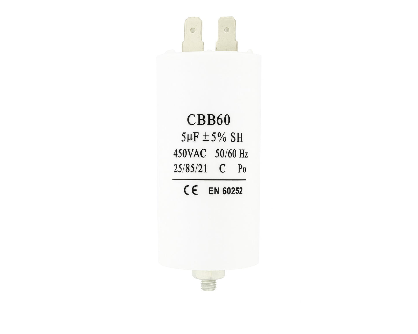 5uF, 5MFD Universal Microfarad Capacitor CBB60 450VAC EN60252