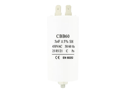 5uF, 5MFD Universal Microfarad Capacitor CBB60 450VAC EN60252