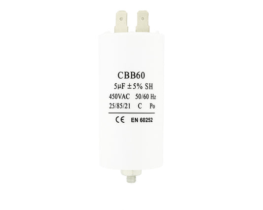 5uF, 5MFD Universal Microfarad Capacitor CBB60 450VAC EN60252