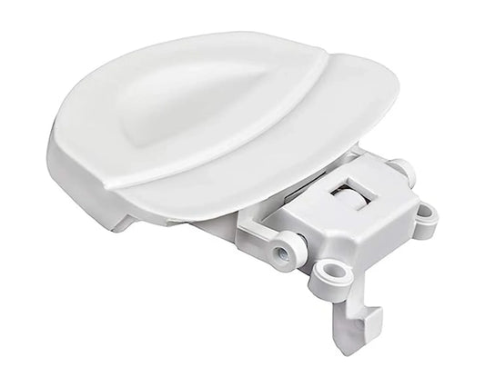 White Door Handle Lever Catch For Fagor Washing Machine Replacement Spare Part - LA8G000A8, 55X9898, ES1384083 - Mersey Spares