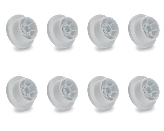 8 x Dishwasher Lower Basket Rail Wheels for Creda 47918, Hotpoint - C00210742, J00673065, ES490449 - Mersey Spares