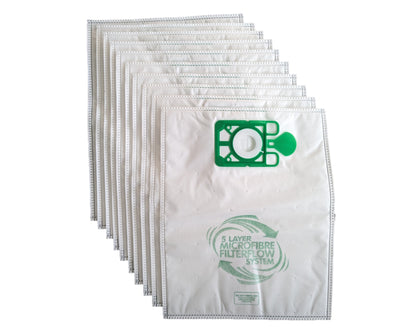 Microfibre 5 Layer Poly Dust Bags for Henry Xtra, Micro, Numatic, Hetty, Compact, Basil, James Vacuum Cleaners NVM-1CH (Pack of 10) - 604015, 907075