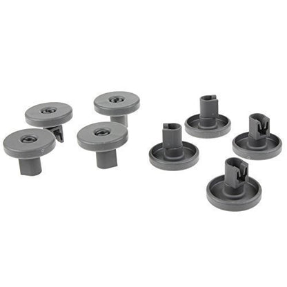 8 x Grey Lower Basket Dishwasher Wheels For AEG Electrolux Zanussi Tricity 50286964007 - ES573852