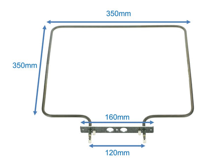 Upper Grill, Outer Heater Element for Ilve 60cm Oven Cooker 900w - A/458/18, A45818 - Mersey Spares