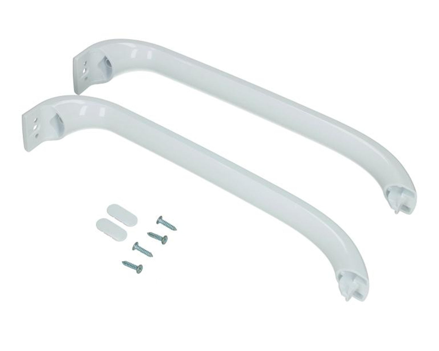 Door Handle Kit for Bosch Neff & Siemens Fridge Freezers White,  2 Pack - 369542, 00369542, 265975, 00265975, 1418349OH