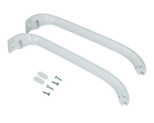 Door Handle Kit for Bosch Neff & Siemens Fridge Freezers White,  2 Pack - 369542, 00369542, 265975, 00265975, 1418349OH