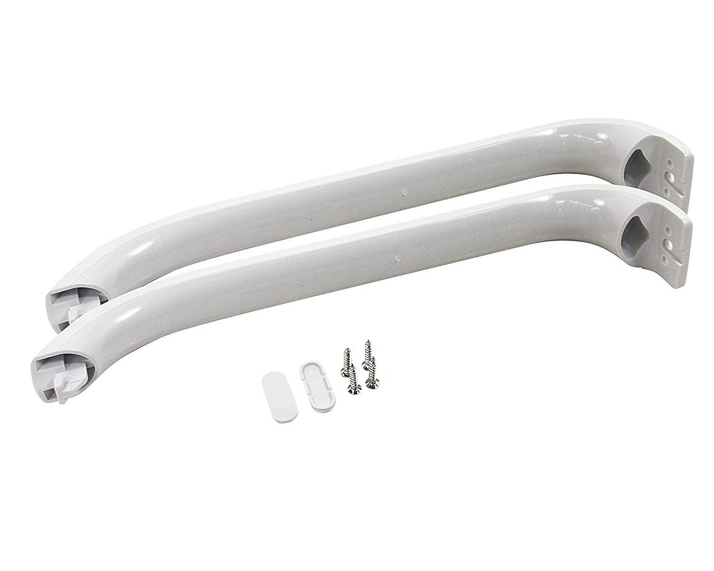 Door Handle Kit for Bosch Neff & Siemens Fridge Freezers White,  2 Pack - 369542, 00369542, 265975, 00265975, 1418349OH