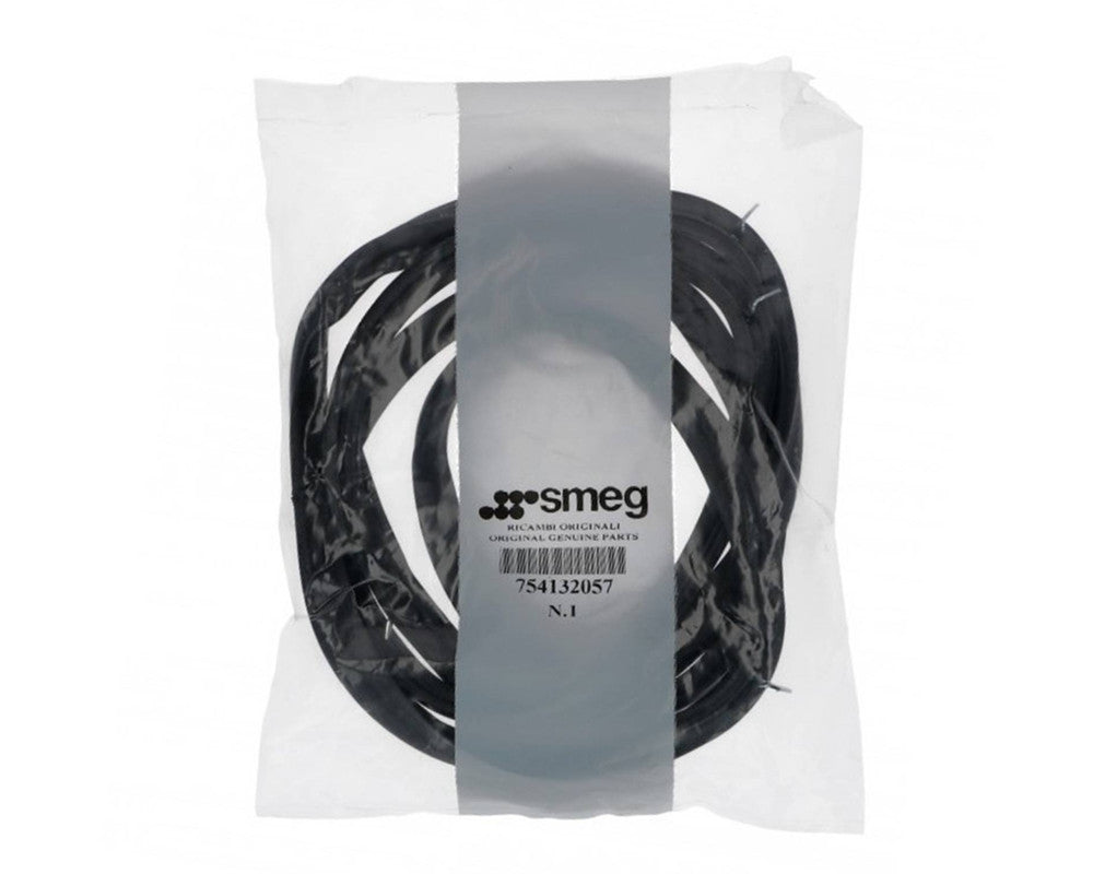 Genuine Smeg Main Oven Rubber Door Seal 754132057,  (4 sides, 5 clips 440 x 360mm)