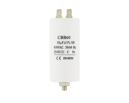 10uF, 10MFD Universal Microfarad Capacitor CBB60, 450VAC EN60252
