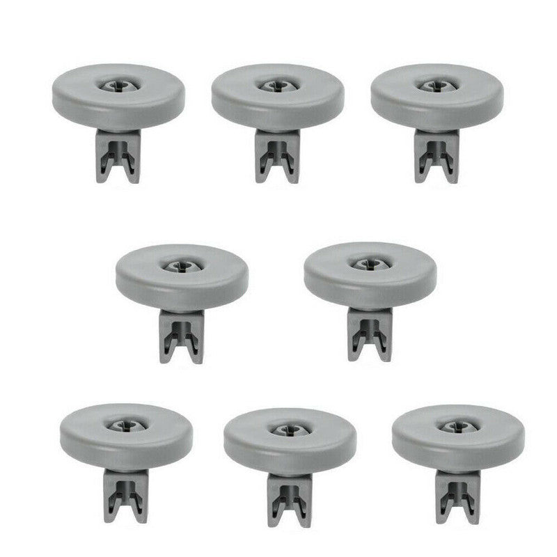 8 x Grey Lower Basket Dishwasher Wheels For AEG Electrolux Zanussi Tricity 50286964007 - ES573852
