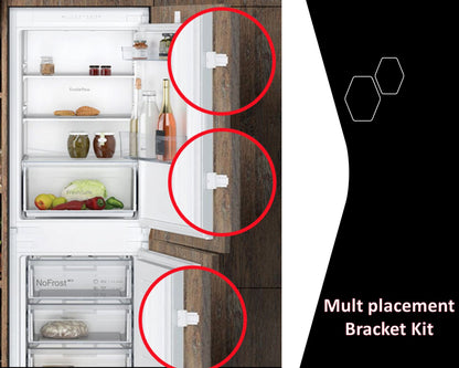 Genuine Fridge Freezer Integrated Door Hinge Fixing Slide Kit for Indesit, Whirlpool - C00312150, C00470547, 481231019131, 484000000857, ES1400519