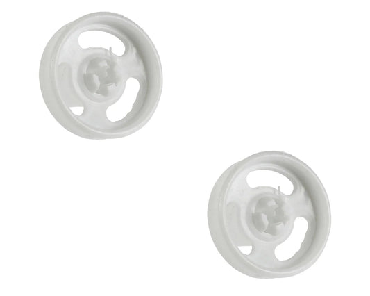 2 x Genuine Lower Basket Rack Runner Wheel for Currys CDW60W10 Dishwasher 35mm - Mersey Spares