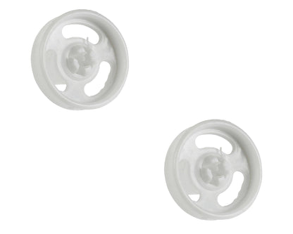 2 x Genuine Lower Basket Rack Runner Wheel for Currys CDW60W10 Dishwasher 35mm
