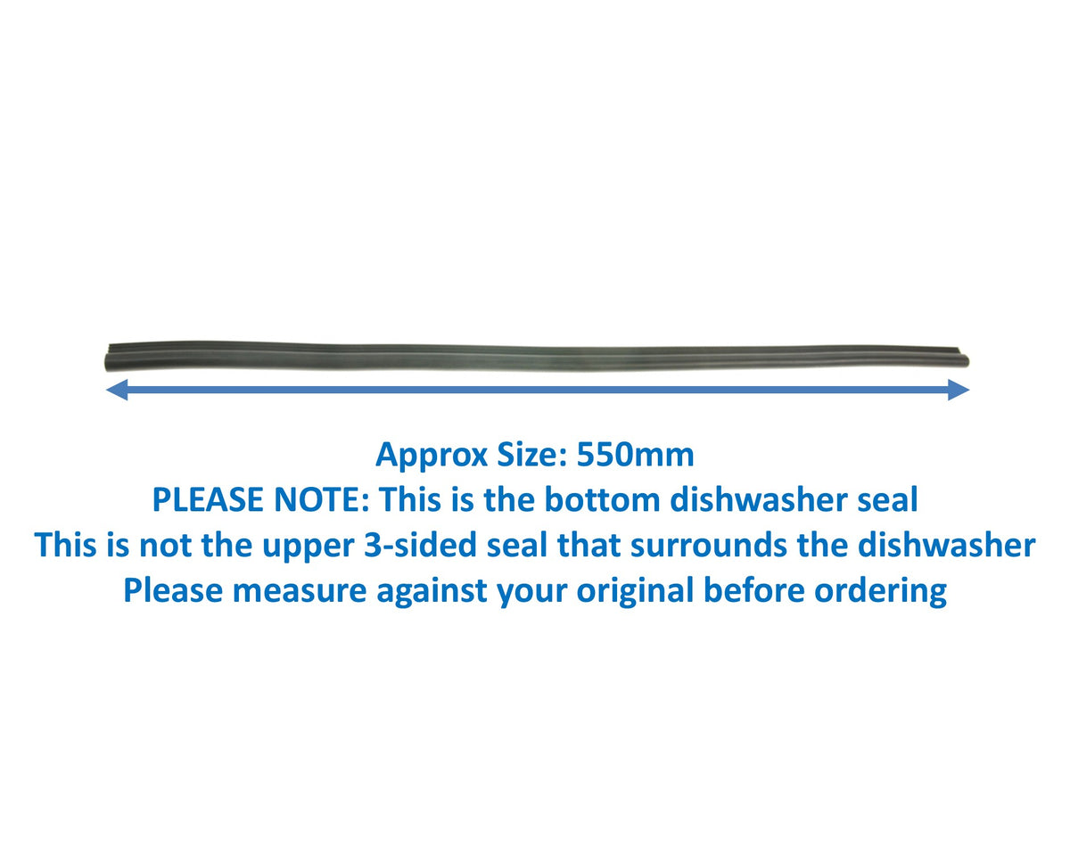 Genuine Dishwasher Lower Door Rubber Seal 550mm for Kenwood KDW60S20, KDW60T18, KDW60X18, KDW60X20, KDW60X21, KID60B12, KID60S15, KID60S17, KID60X22