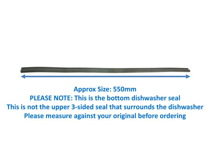 Genuine Dishwasher Lower Door Rubber Seal 550mm for Kenwood KDW60S20, KDW60T18, KDW60X18, KDW60X20, KDW60X21, KID60B12, KID60S15, KID60S17, KID60X22