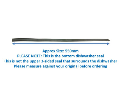 Genuine Dishwasher Lower Door Rubber Seal 550mm for Swan SDW2021B, SDW2021W, SDW2022B, SDW2022W, SDW2025B, SDW2025W, SDWB2020, SDWB2021, SDWB2022 - Mersey Spares
