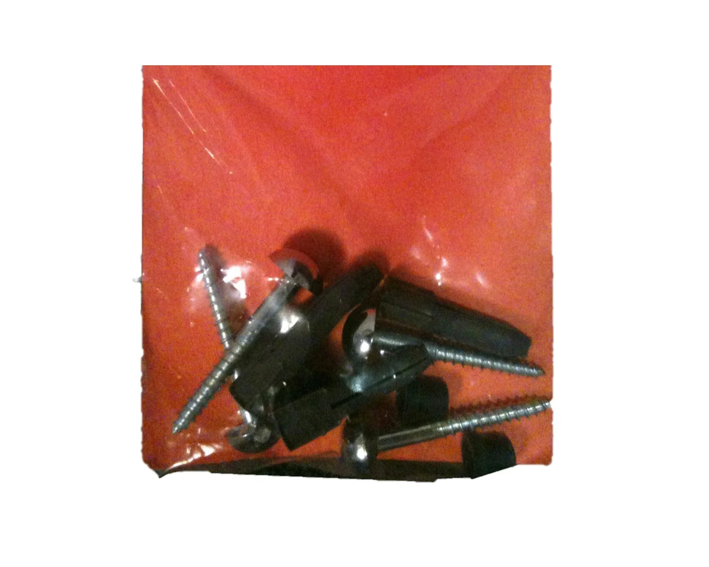 Chrome Mirror Fixing Kit, 4x Chrome Dome Head, Screws, Shock Absober, Wall Plugs - Mersey Spares