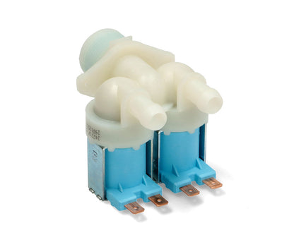 Universal Double Twin 2 Way Washing Machine Fill Inlet Solenoid Valve 180 Degree Cold