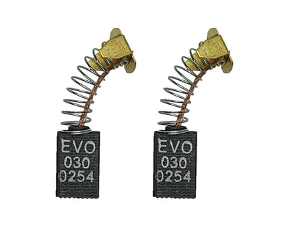 Motor Carbon Brushes Pair for Evolution RAGE 3-S & Fury 3-S Mitre Saw, Drills - 030-0254, 6 x 10 x 15/16mm