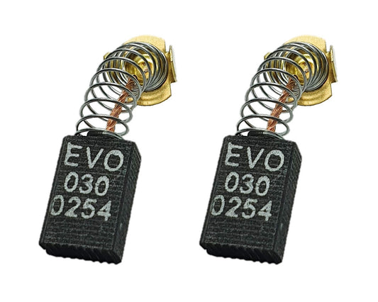 Motor Carbon Brushes Pair for Evolution RAGE 3-S & Fury 3-S Mitre Saw, Drills - 030-0254, 6 x 10 x 15/16mm
