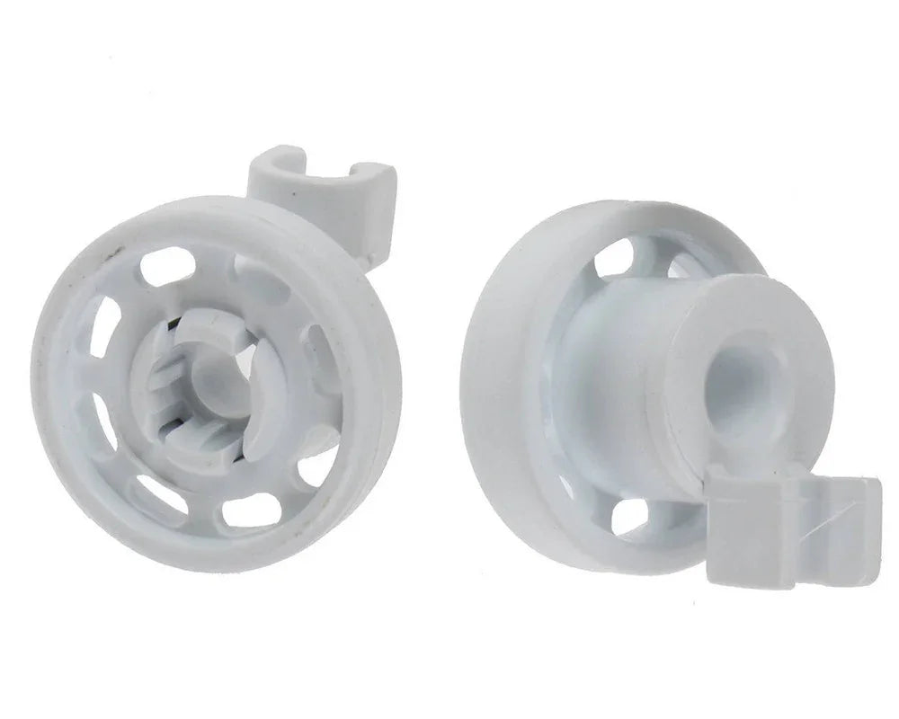 2 x Dishwasher Top Upper Basket Rail Wheels For Hotpoint Indesit - C00247530 - Mersey Spares