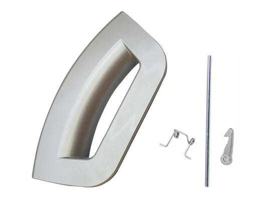 Silver Suitcase Door Handle Kit for Hotpoint Aquarius Metalic Futura Washing Machine - C00287391, C00305834, 3919935OH, J00412761 - Mersey Spares