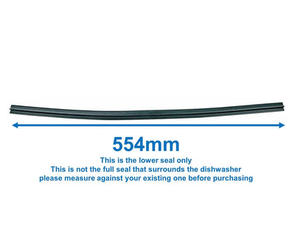 Beko Lower Dishwasher Door Seal DWD8657X, DWLT65, DWLT68 (Length 554mm) - Mersey Spares