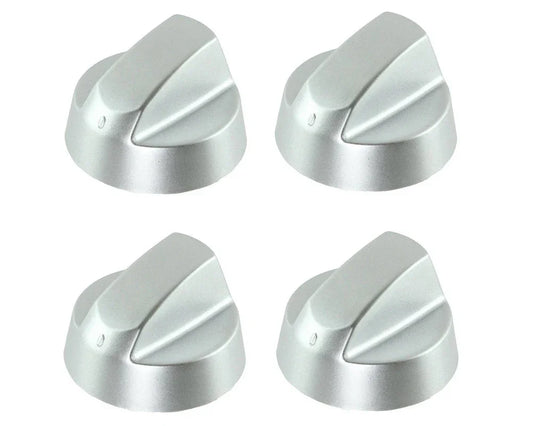 Silver Grey Control Knobs / Dials for Bosch Neff Oven Cooker & Hob Pack of 4 - Mersey Spares