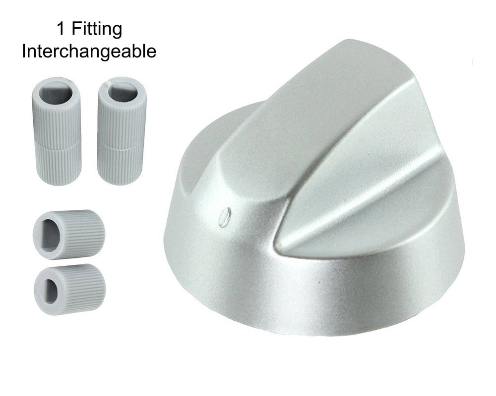 Silver Grey Control Knobs / Dials for Hotpoint Oven Cooker & Hob Pack of 6