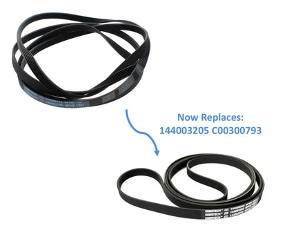 Genuine Tumble Dryer Belt for Hotpoint AQUARIUS 8PHE1991 1991H8 / H6 144003205 - C00300793, 482000023435 - Mersey Spares