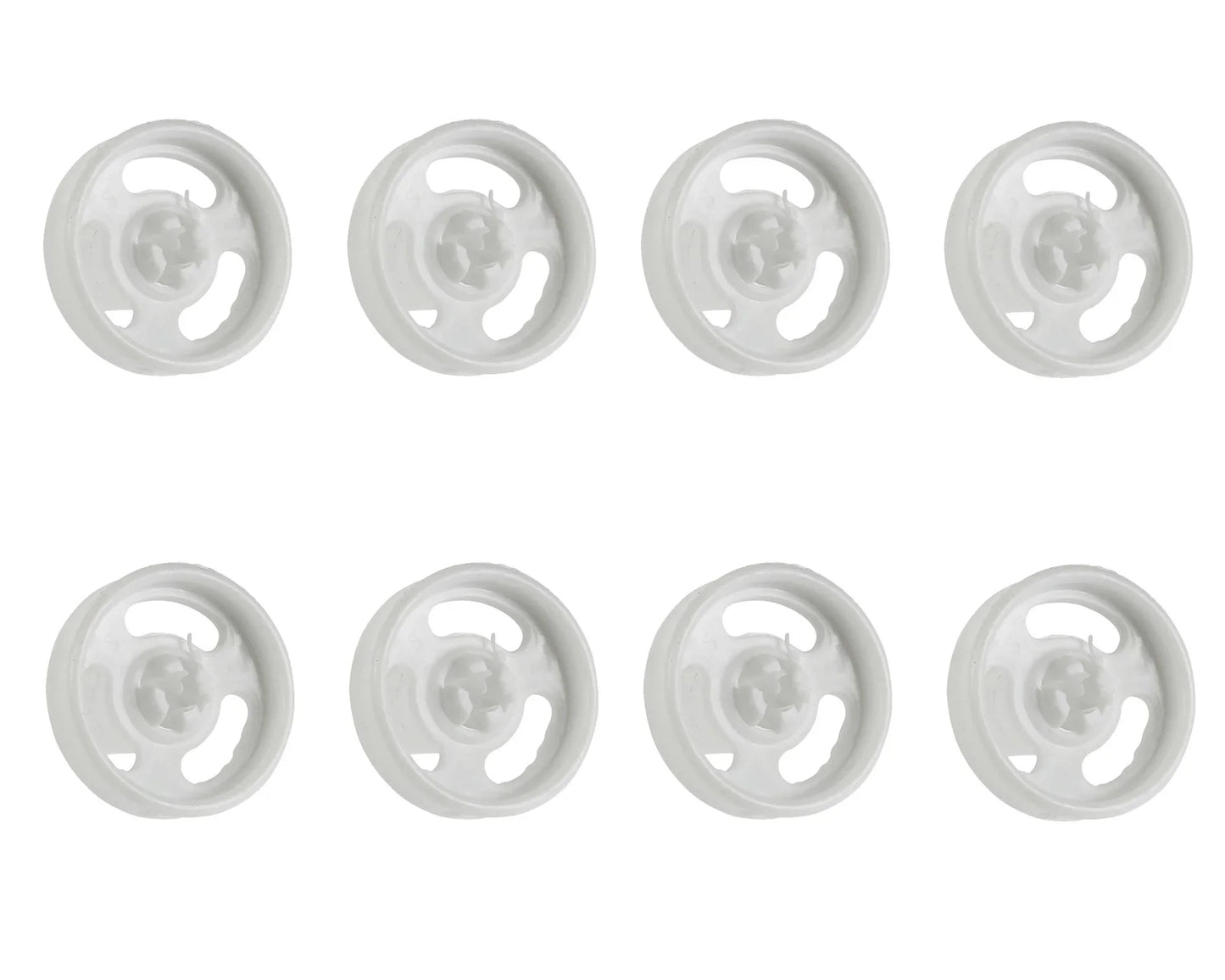 8 x Genuine Lower Basket Rack Runner Wheel for Hotpoint, Indesit, Whirlpool Dishwasher - 482000009033, C00311731 - Mersey Spares